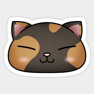 Cute Tortoiseshell Cat Face Sticker